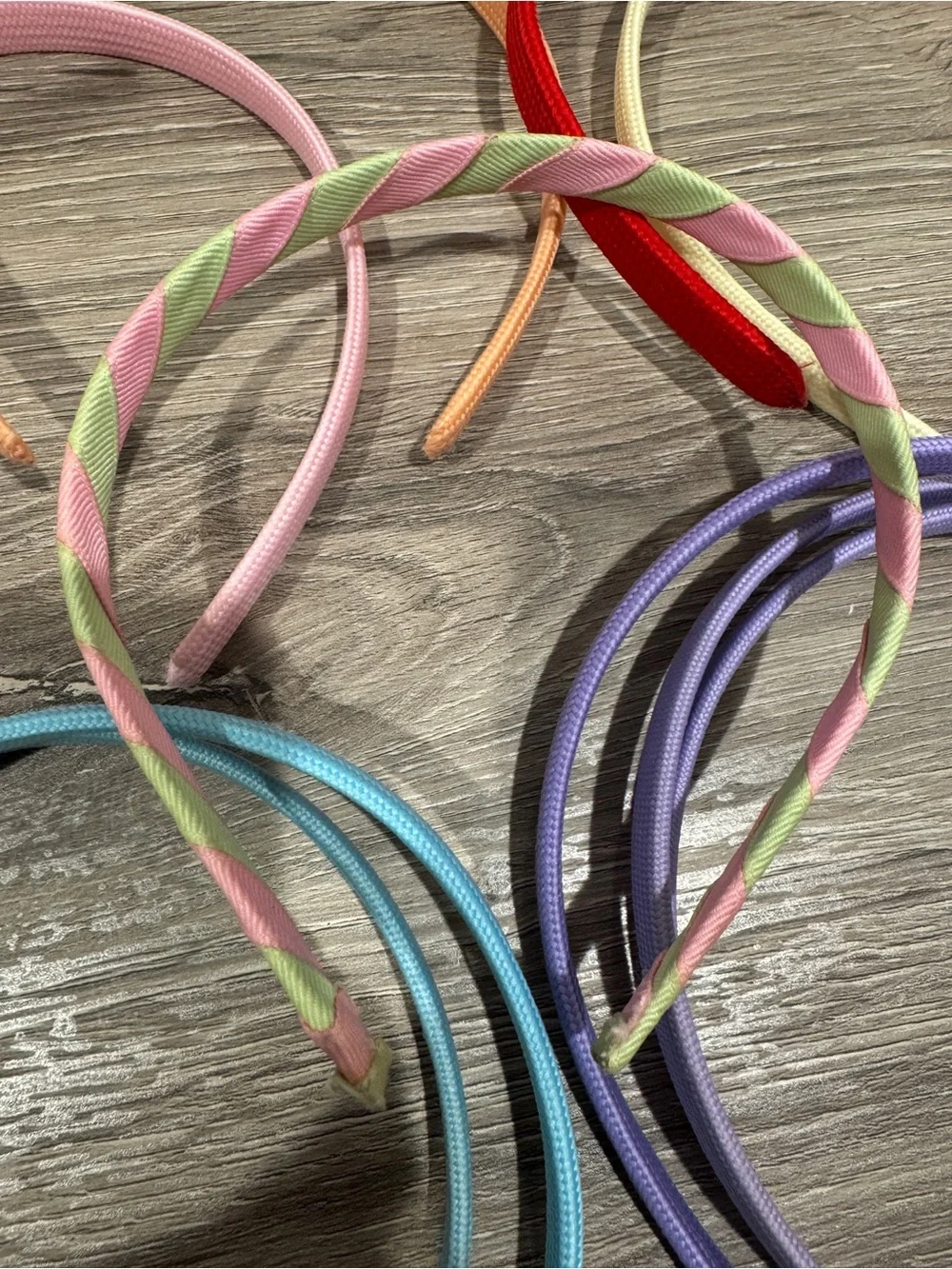 Lot Of 10 Girls’ Multi-Color Fabric Headbands - Set of Bright Colors - Like New